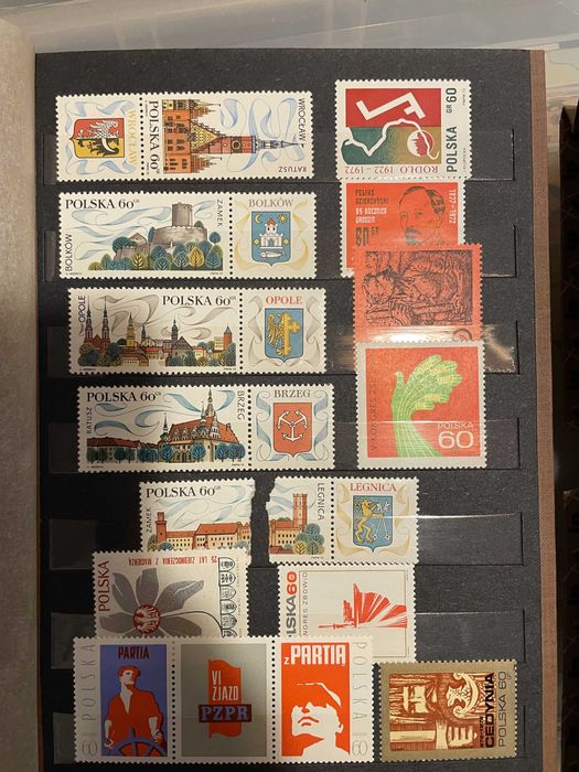 Kolekcja znaczków lata 70-te PRL