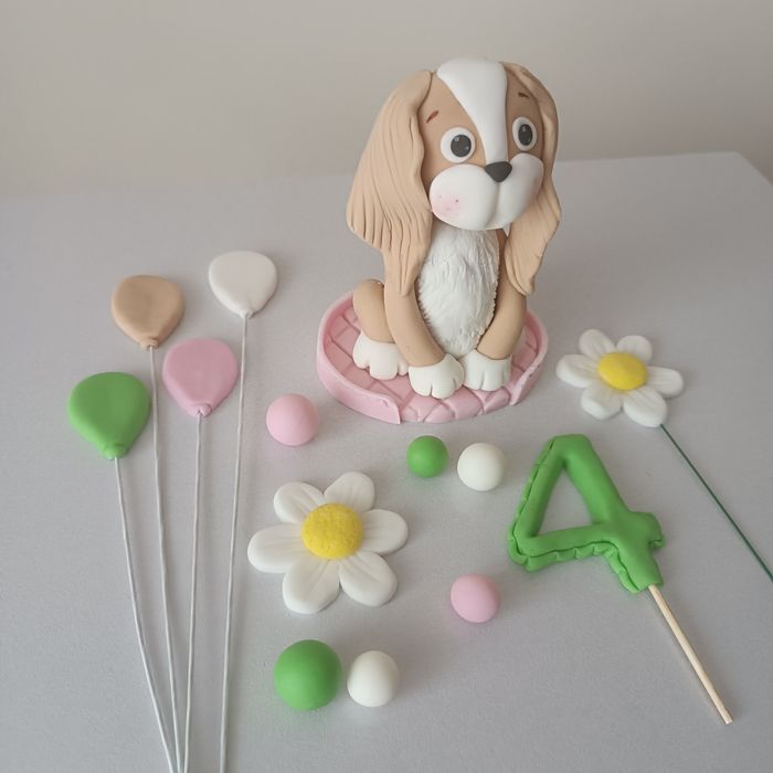 Piesek na tort figurka cukrowa dekoracje