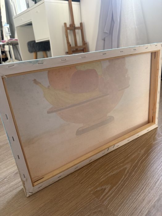 Quadro Original Pintado à Mão – Natureza Morta com Frutas
