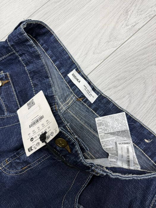 Нові реп джинси Bershka темно сині широкі baggy джинсы широкие синие