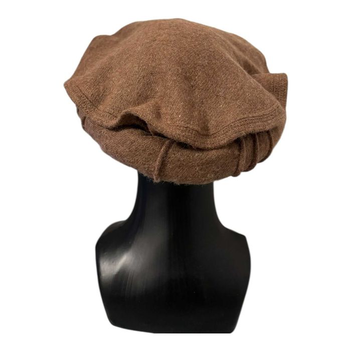Boné de inverno Cap Chapéu Pakol 100% feito à mão (marrom arenoso)