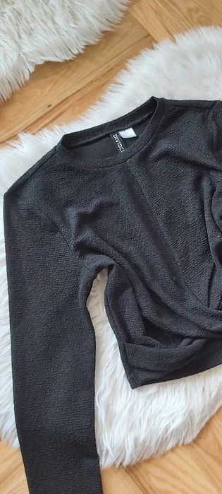 Bluzka top połyskująca h&m krótka divided
