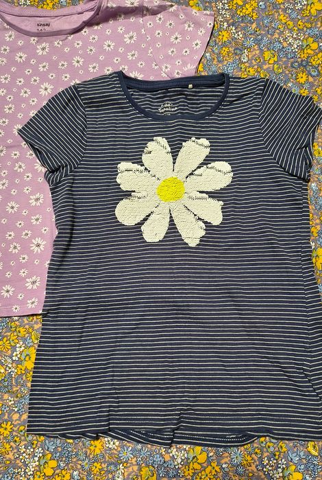 Zestaw bluzeczek Sinsay, Next, Topolino roz. 134-140