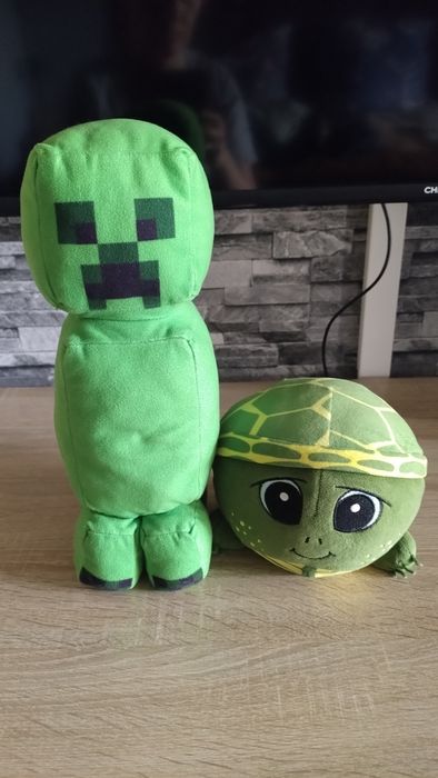 Maskotka CREEPER MINECRAFT 32 cm oryginalna+ Żółw Zenek