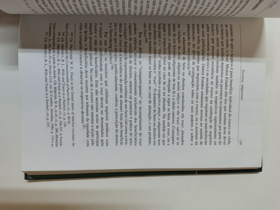 A Propriedade Fiduciária (Trust), de Diogo Leite de Campos