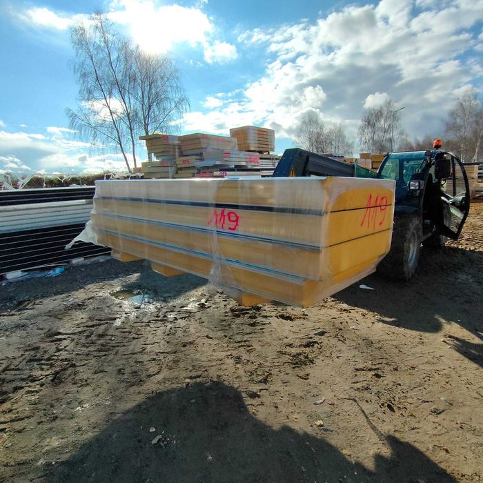 Płyta warstwowa p.119 ŚCIANA PIR 59,00 zł netto m2 gr. 180 mm 2 gat.