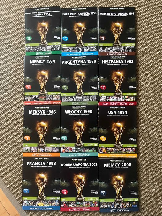 Fifa World Cup 1930 - 2006 kolekcja DVD 12 części