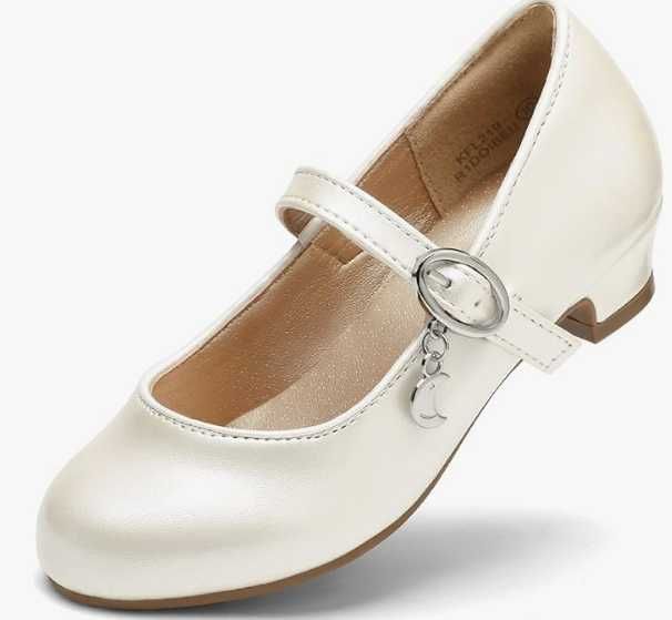 Dream Pairs baleriny sandały dziewczęce Mary Jane Ivory perłowe r. 36