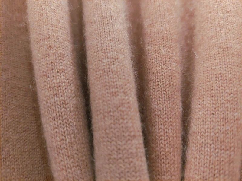 Sweter 100% kaszmir u-neck ciemny róż