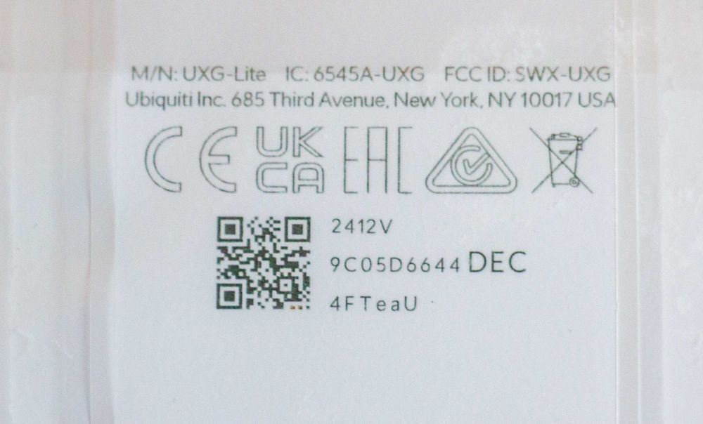 Ubiquiti UniFi Gateway Lite UXG-Lite маршрутизатор / security gateway