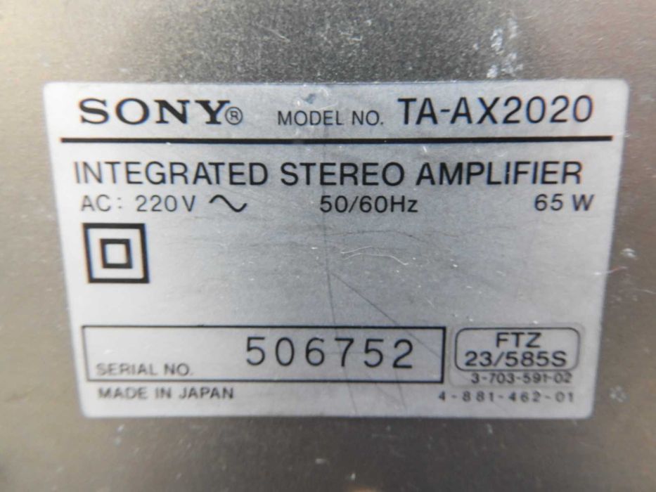 Wzmacniacz Sony TA - AX 2020 Japan część do zestawu audio