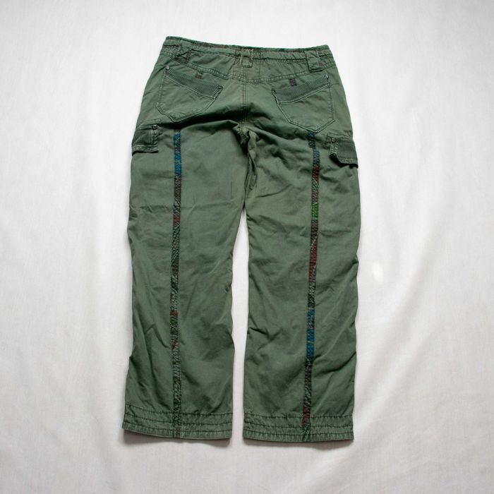 Jetlag y2k baggy spodnie cargo z paskami L/XL khaki