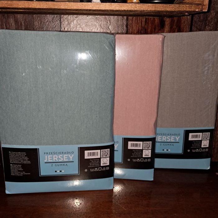 Prześcieradło Jersey z gumna 160x200 NOWE