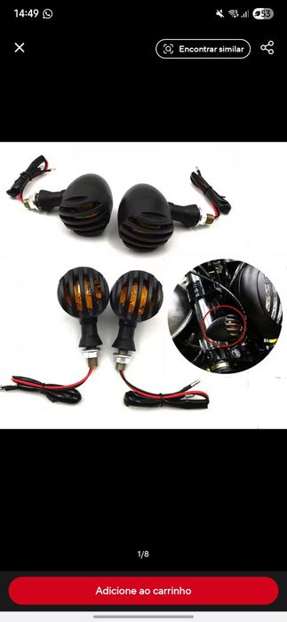 Piscas moto led estilo retro/chopper