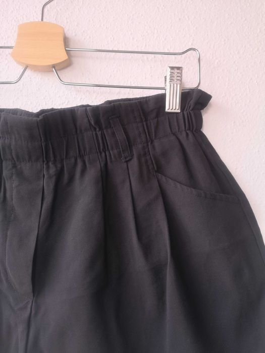 Calções pretos paper bag da Pull&Bear, tamanho M