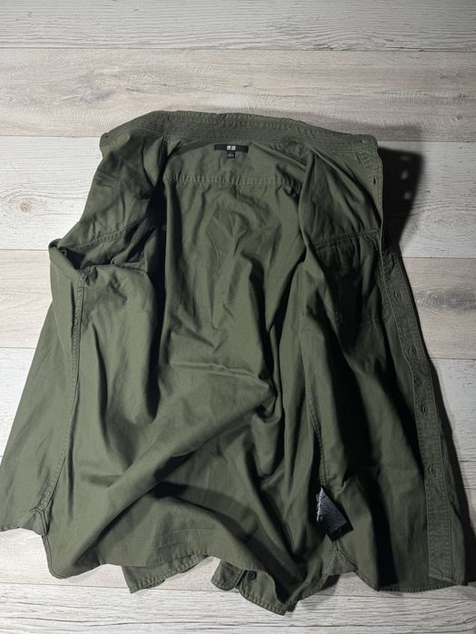 Сорочка Uniqlo фланель хакі casual тактична сорочка military outdoor