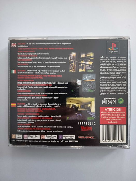 Delta Force Urban Warfare PSX PS1 PlayStation 3XA komplet