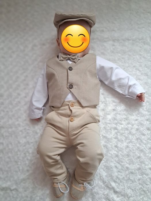 Komplet do chrztu dla chłopca rozmiar 74