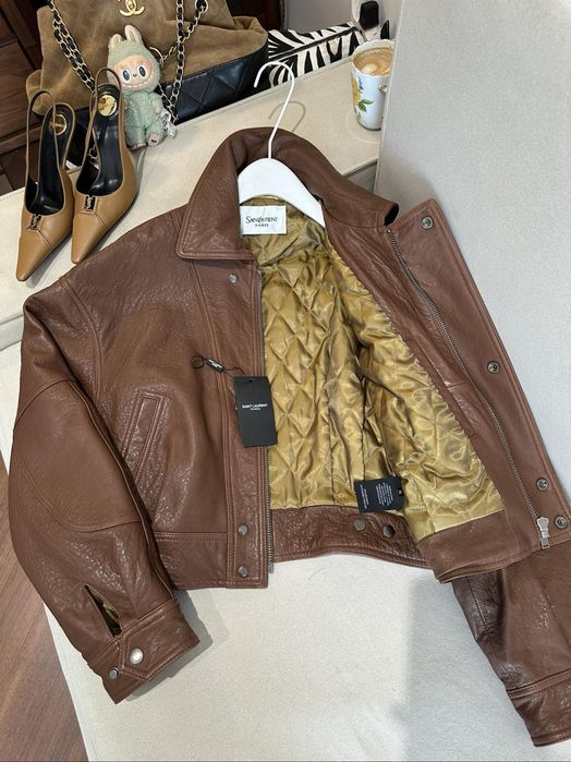 Женская кожаная куртка Yves Saint Laurent (S size)