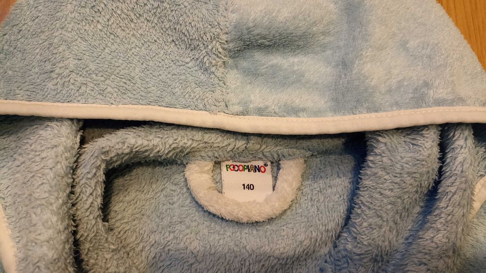 Szlafrok z kieszeniami Pocopiano 140 kaptur pasek