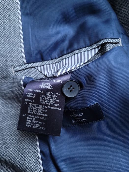 Garnitur Antony Morato rozmiar 52 XL szary, marynarka i spodnie