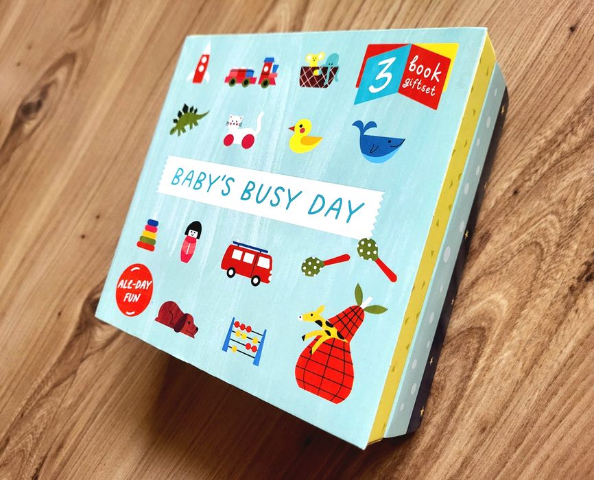 Baby's Busy Day 3 book gift set zestaw książek dla niemowląt angielski