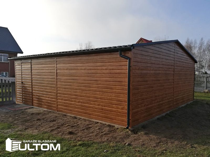 Garaż blaszany imitacja drewna blaszak 7x5 profil