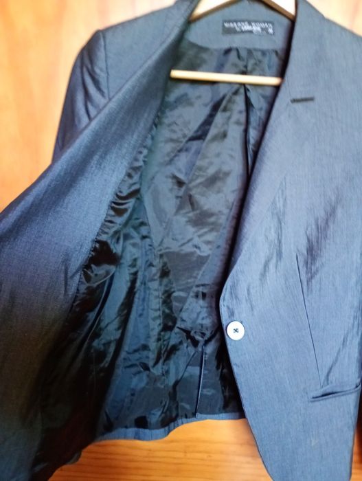 Blazer cintado Cinza