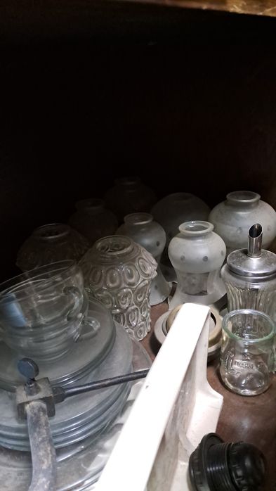 Abajour e Bolas  em vidro