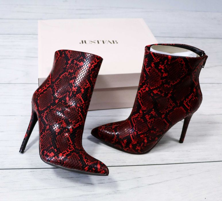 Nowe botki wężowe JustFab 'Annabella' r. 38.5