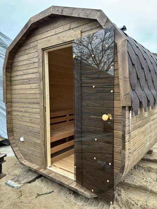 Sauna Ogrodowa piec opalany drewnem