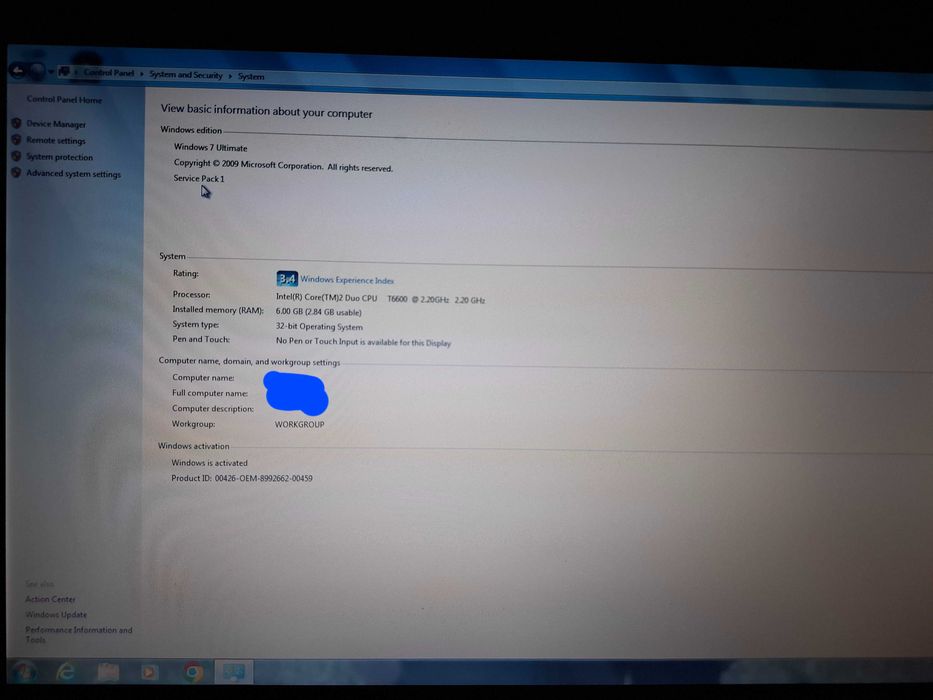 Toshiba satellite p505 s8980