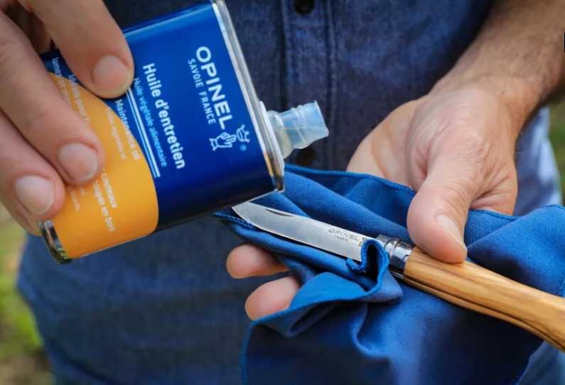 Opinel 002506 набор ножемана масло олива точилка полотенечко коробка