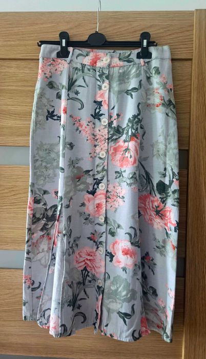 Spódnica midi Mango kwiaty