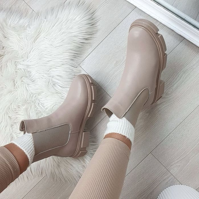 Стильні жіночі черевики Челсі. Зима. Натуральна шкіра