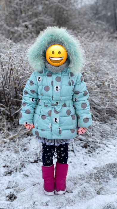 Зимовий комбінезон на дівчинку 3-4 роки