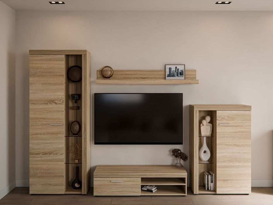 Meblościanka ARUBA! Biała/Sonoma/Old style/Grafit/Dąb lefkas/Beton