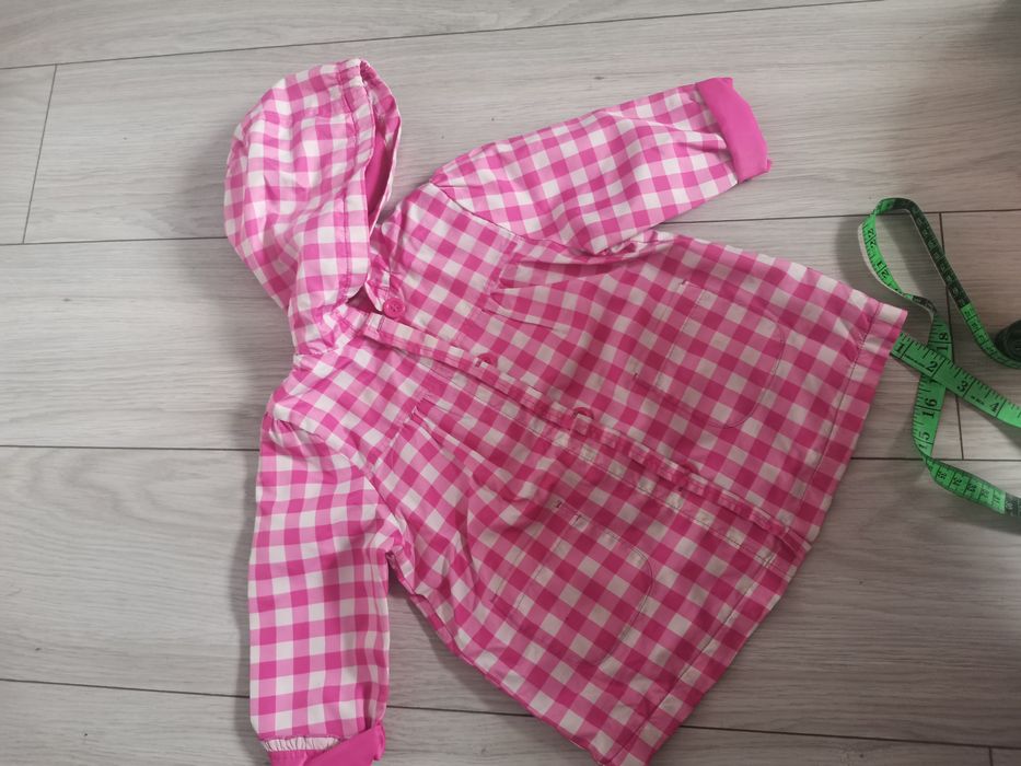 Kurtka niemowlęca 92 86 jesienna wiosenna kaptur różowa