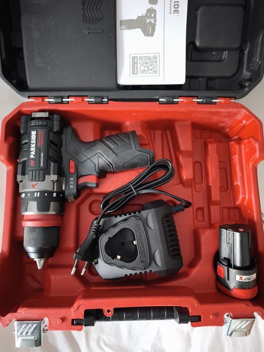 Aparafusadora 45Nm com percussão 12v Parkside