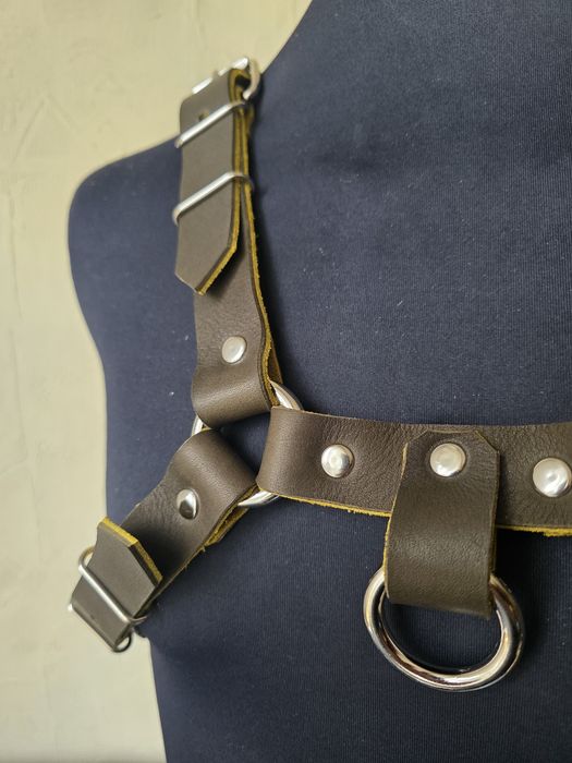 Skórzana uprząż harness męski