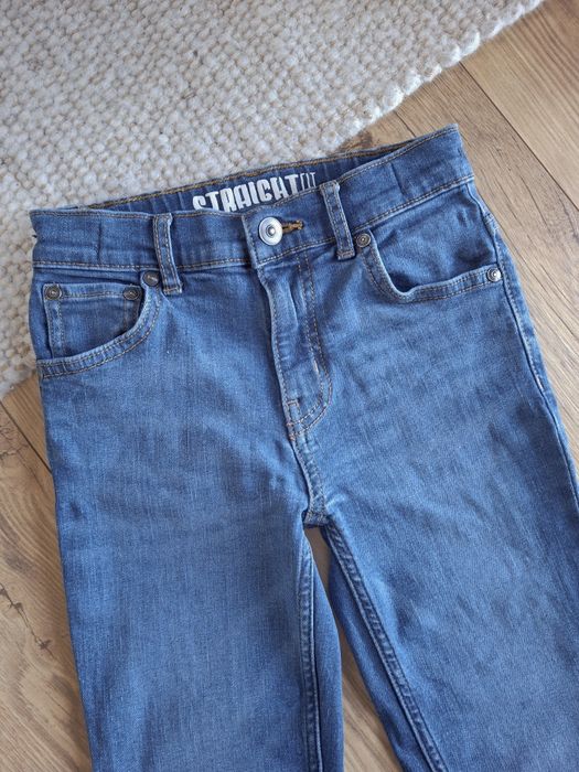 128cm, Jeansy chłopięce straight fit, spodnie jeansowe