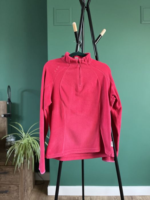 Bluza sweter suwak róż czerwony sport golf półgolf quechua decathlon