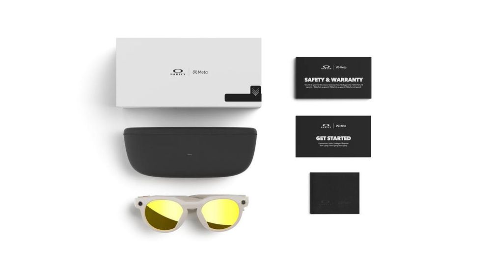 Smart okulary Oakley Meta HSTN - Warm Grey - Prizm 24K Polarized