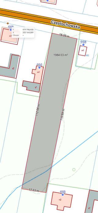 Działka budowlana Przystajń ul. Częstochowska 2000m2 , 20 arów