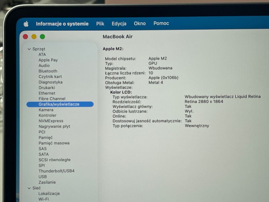 2023 MacBook Air A2941 15" M2 16GB 1000GB