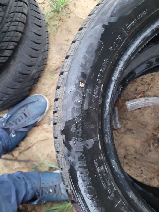 195/55/16 sprzedam.dwie opony zimowe 2022