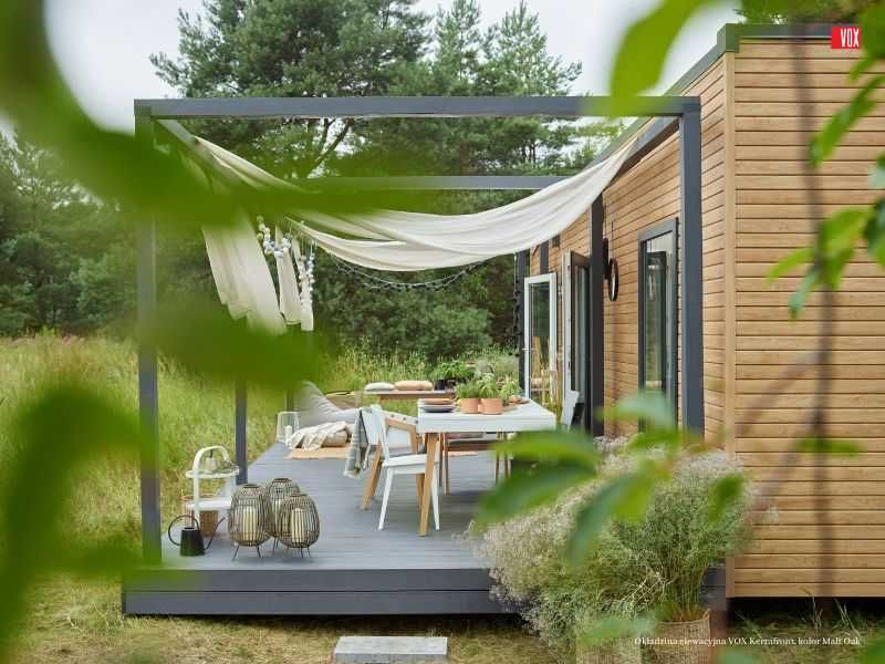 Dom Domek mobilny modułowy 35 m² nowy wyposażony całoroczny VERANO35