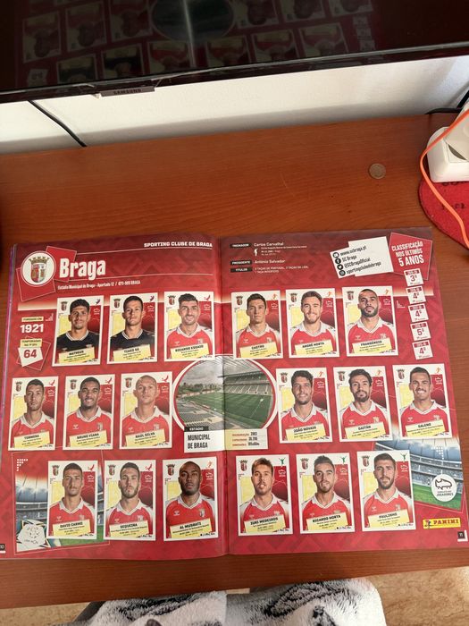 Caderneta incompleta 95% da liga portuguesa 2020/2021