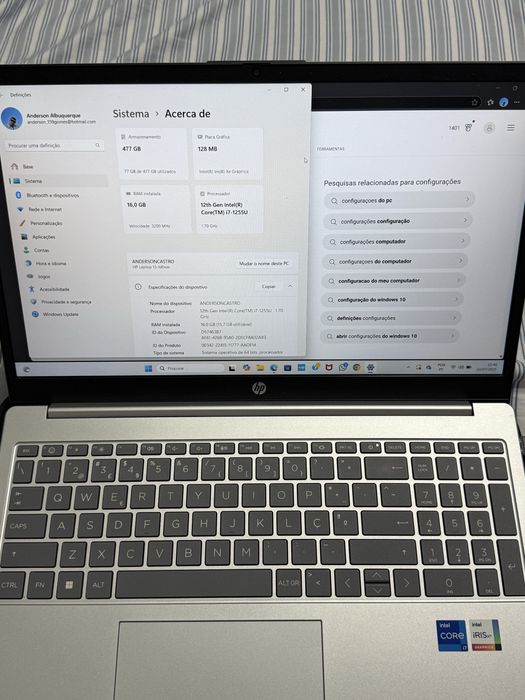 HP 15 Laptop (15.6") Intel Core i7 – RAM: 16 GB – 512 GB SSD64283904820739123