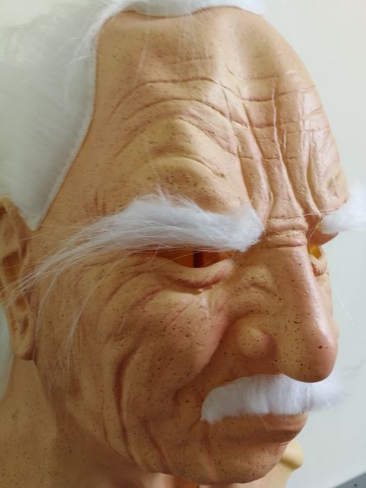 Maska na Halloween Einstein dziadek cosplay impreza lateksowa